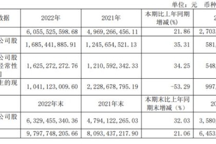 舍德酒业：2022年实现净利润16.85亿元 同比增长35.31%